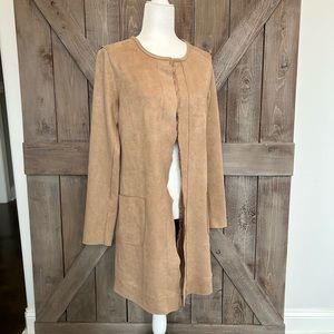 Faux suede camel jacket Sz S